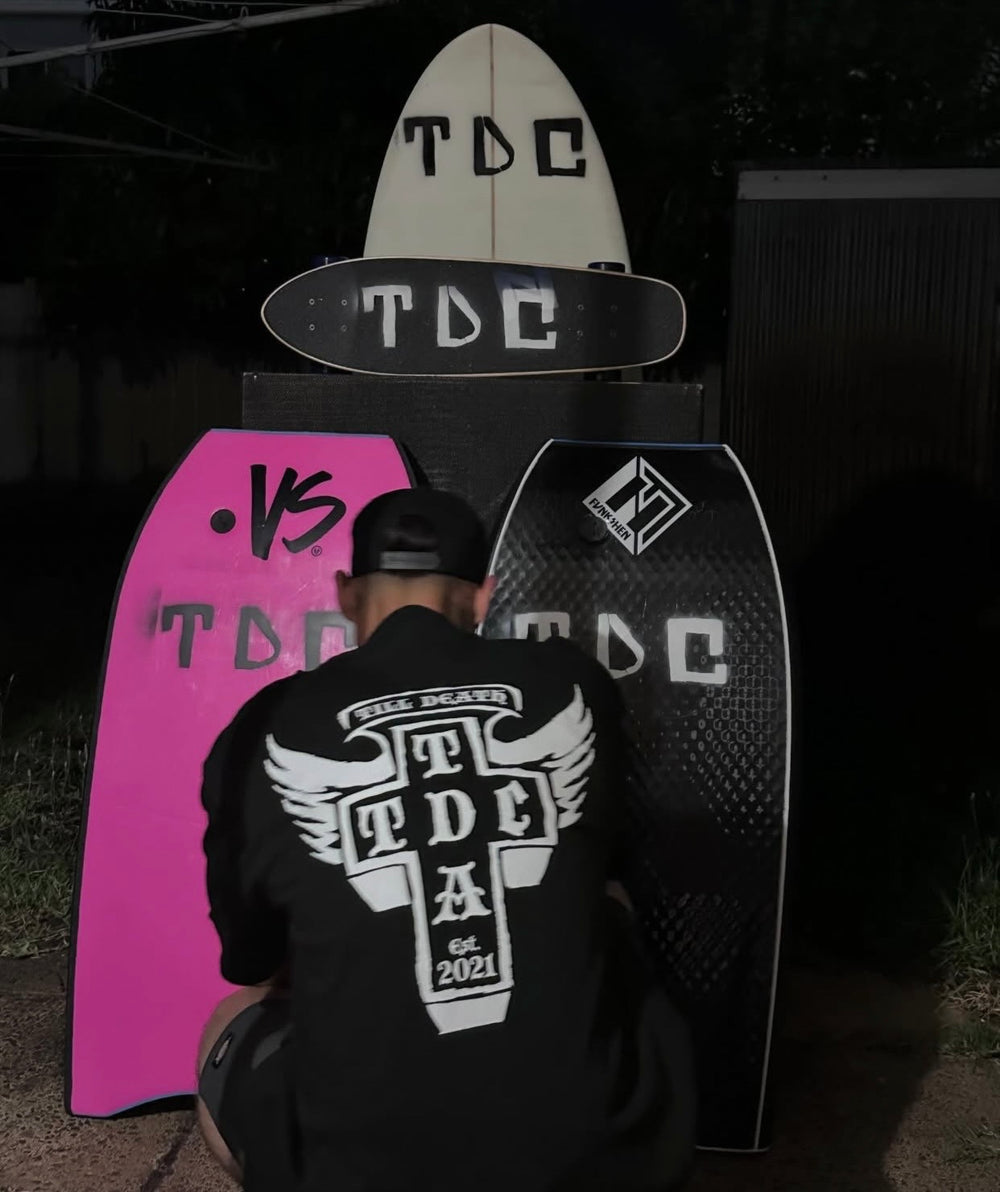 Black Till Death Apparel winged cross back graphic