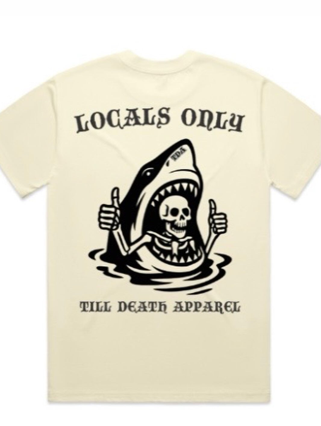 Butter LOCALS ONLY T-shirt, back graphic