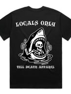 Black LOCALS ONLY T-shirt, back graphic