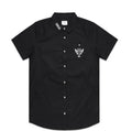 Black DOGTOWN button-up shirt, front